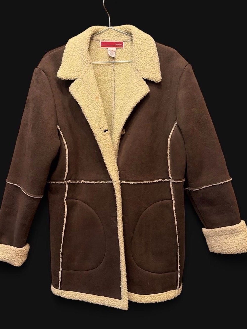 Merona Brown Faux Suede Coat